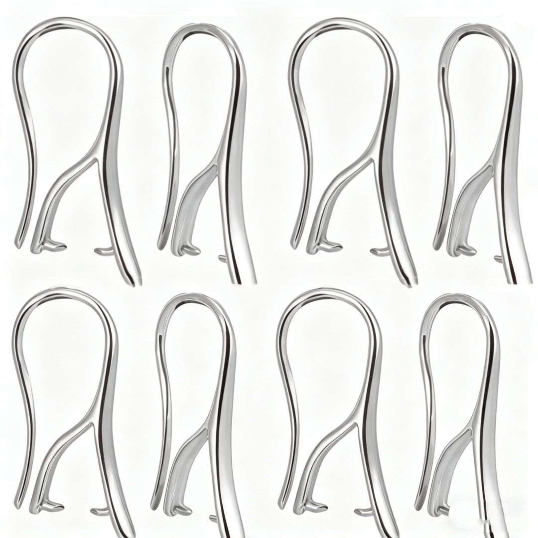 Jewelry Making Yarn - 10/30 Stück weiße französische Ohrhaken aus