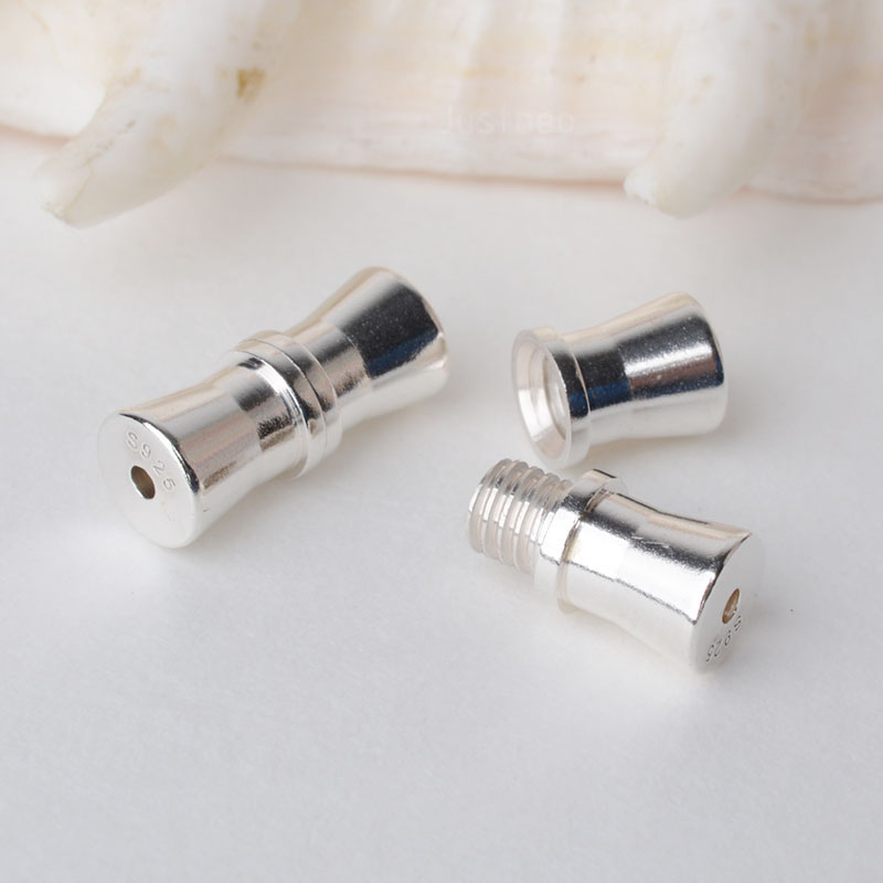 Jewelry Making Yarn - Solide 925 Sterling Silber Gewinde verschluss,