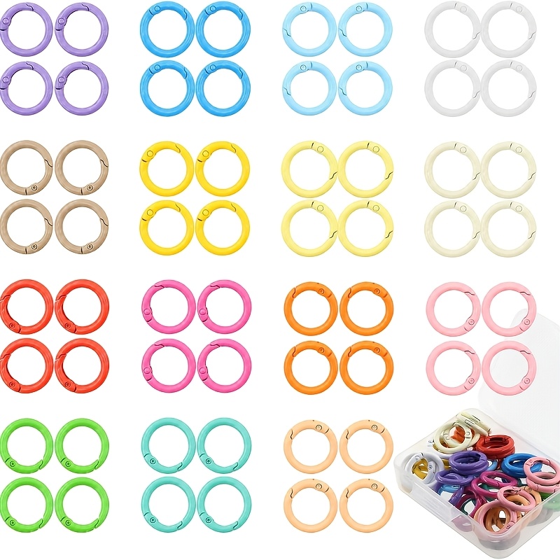 Jewelry Making Kit For Beginners - 100 Stück bunte 25-mm-runde O-Ringe mit