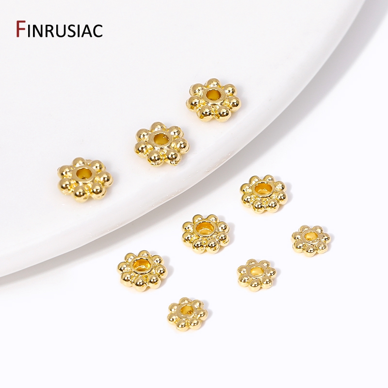 Jewelry Making In Bali - 30PCS 4mm/5mm/6mm 14K Reales Gold Überzogene