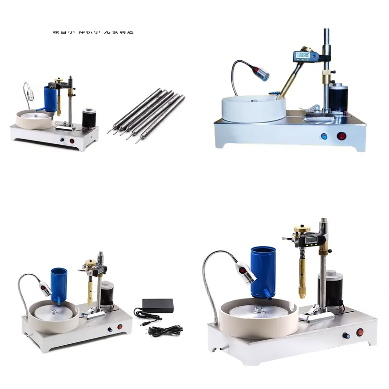 Jewelry Making Process - Mini-Jade-Schneidemaschine mit Digitalanzeige und Einstellbarer Geschwindigkeit,