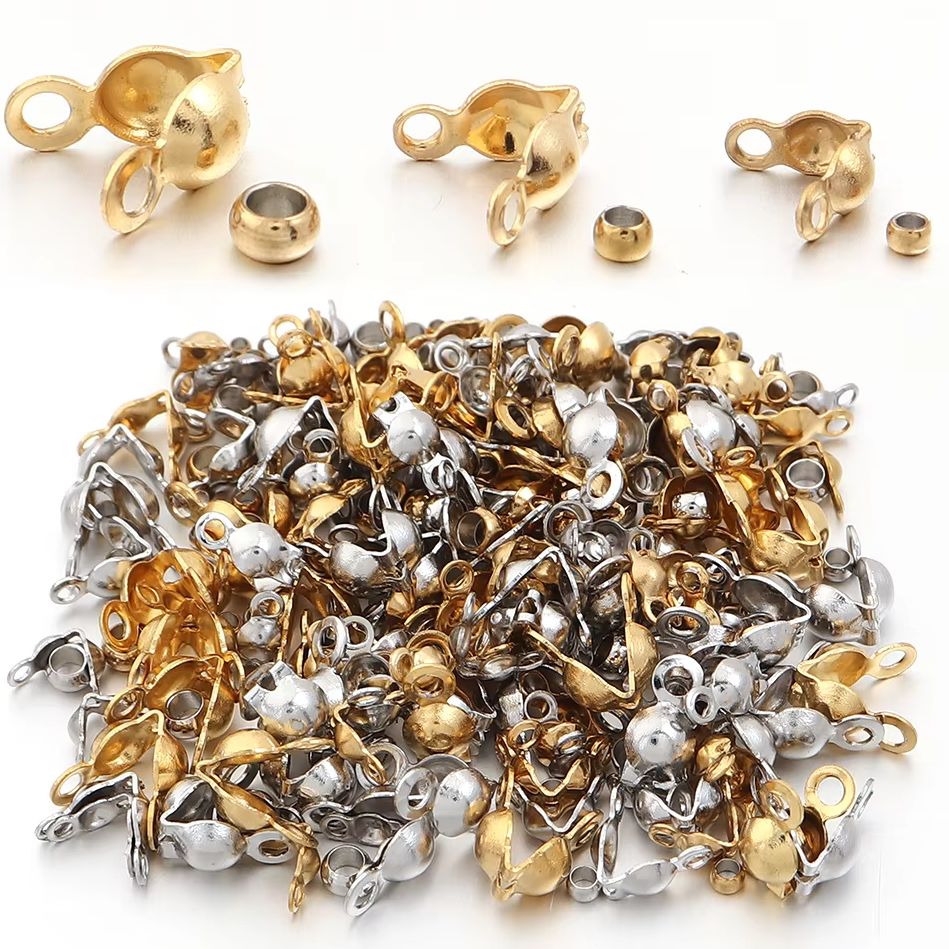 Jewelry Making Kit For Beginners - 40-200 Stück Edelstahl-Verbinder Verschlüsse Crimp-Endperlen Schmuckset