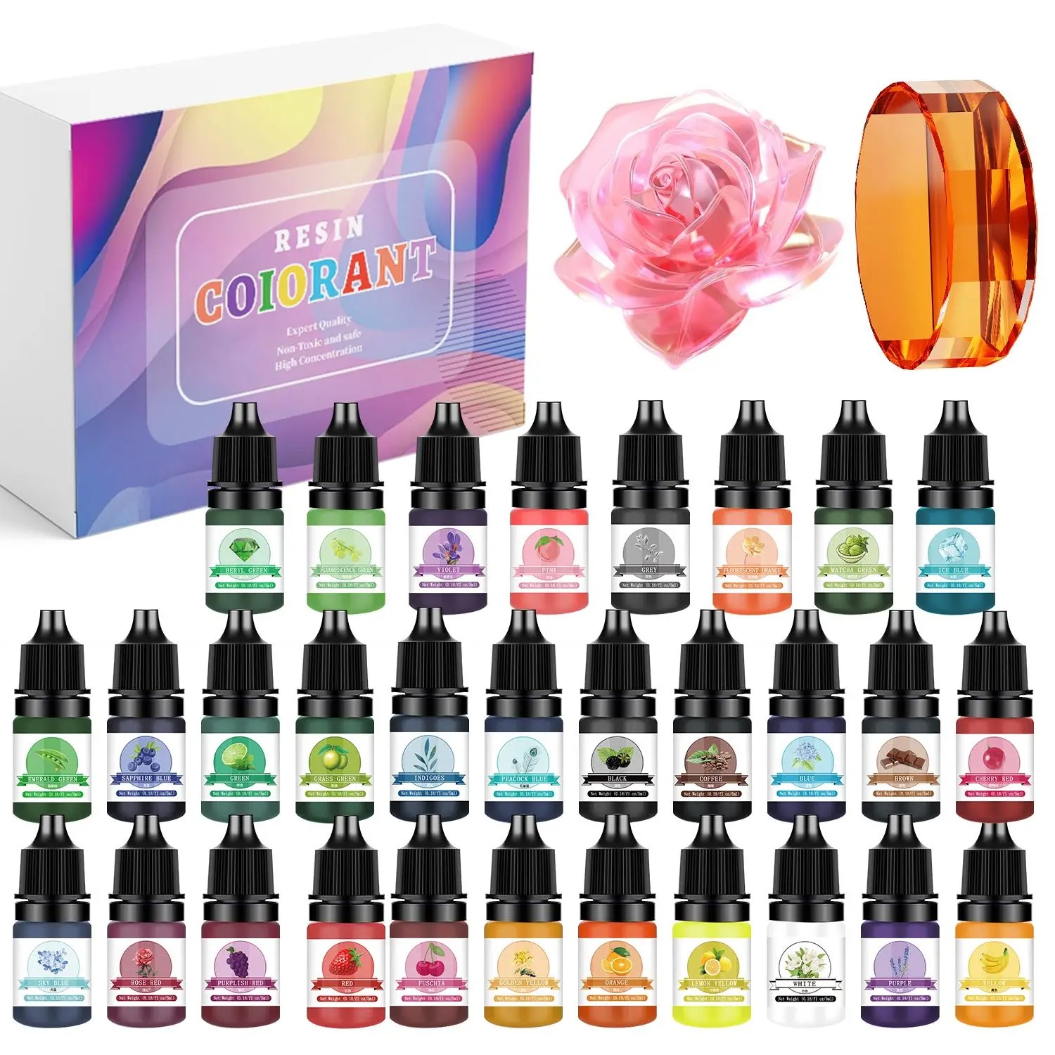 30 farben 5 ml Epoxidharz Pigm – Jewelry Making Online Bewertung und Preis