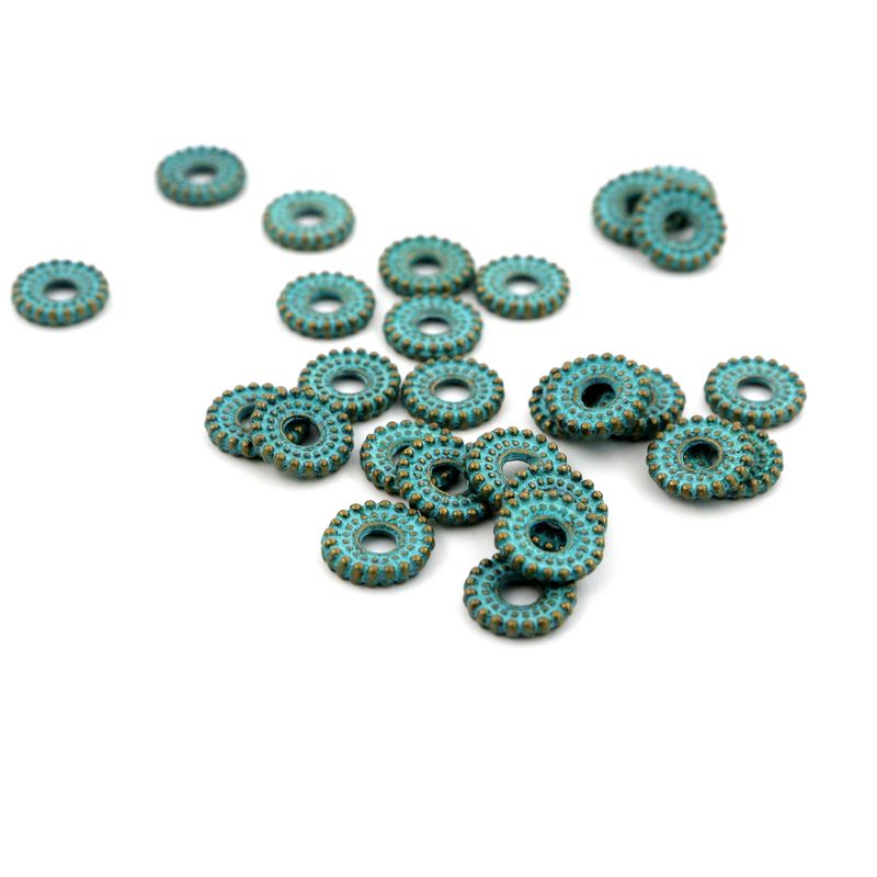 100 tibetische grüne lose Abst – Jewelry Making Materials Wholesale Bewertung und Preis
