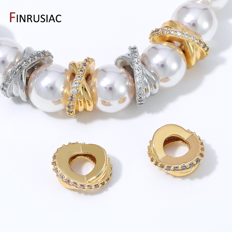 18K vergoldete Messing-Zirkon- – Jewelry Making Loops Bewertung und Preis