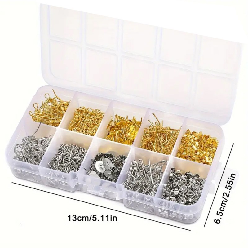 1 Set Box Ohrhaken Einzelschla – Jewelry Making Organizer Box Bewertung und Preis