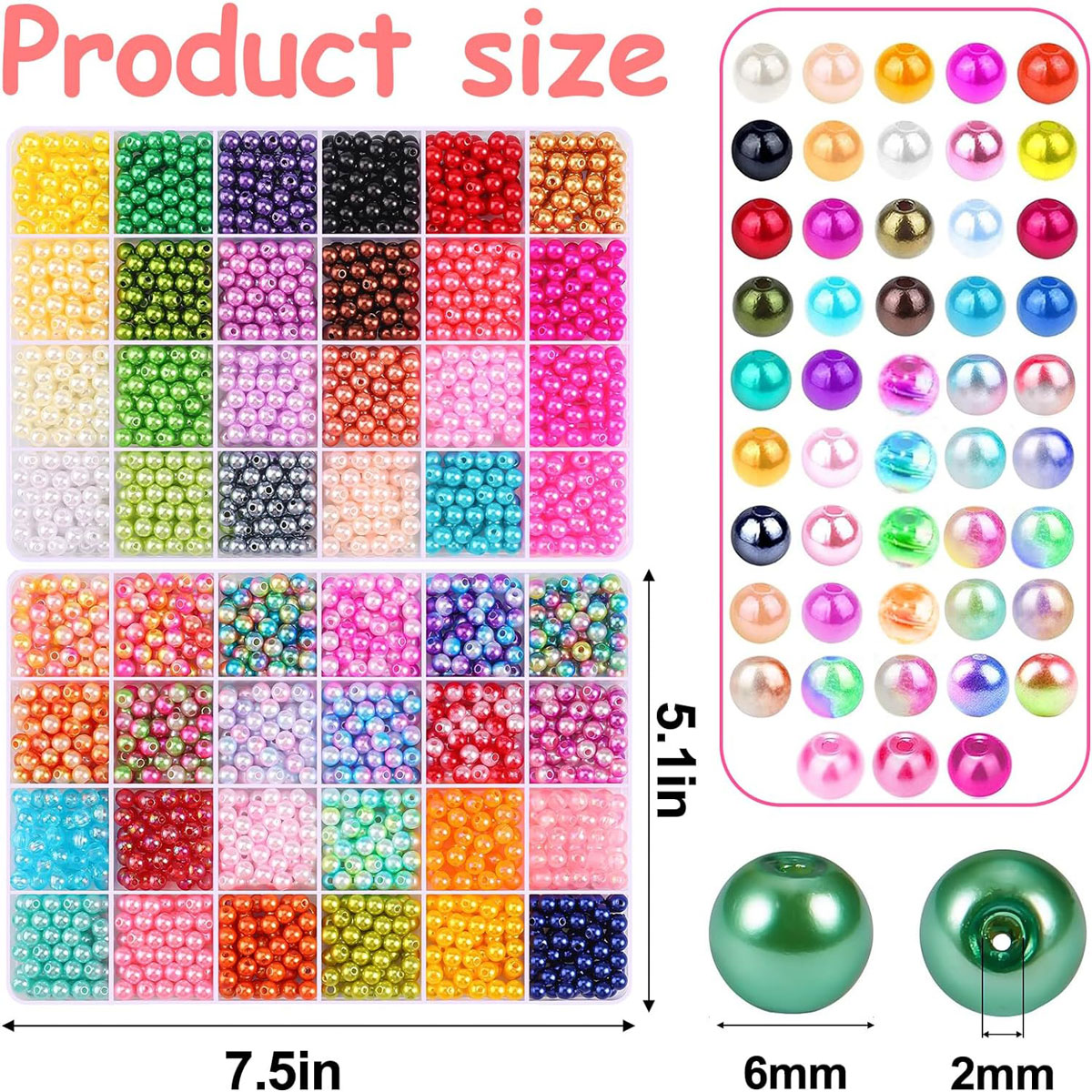2400 Stück Perlenschmuck mit 4 – Jewelry Making Organizer Box Bewertung und Preis